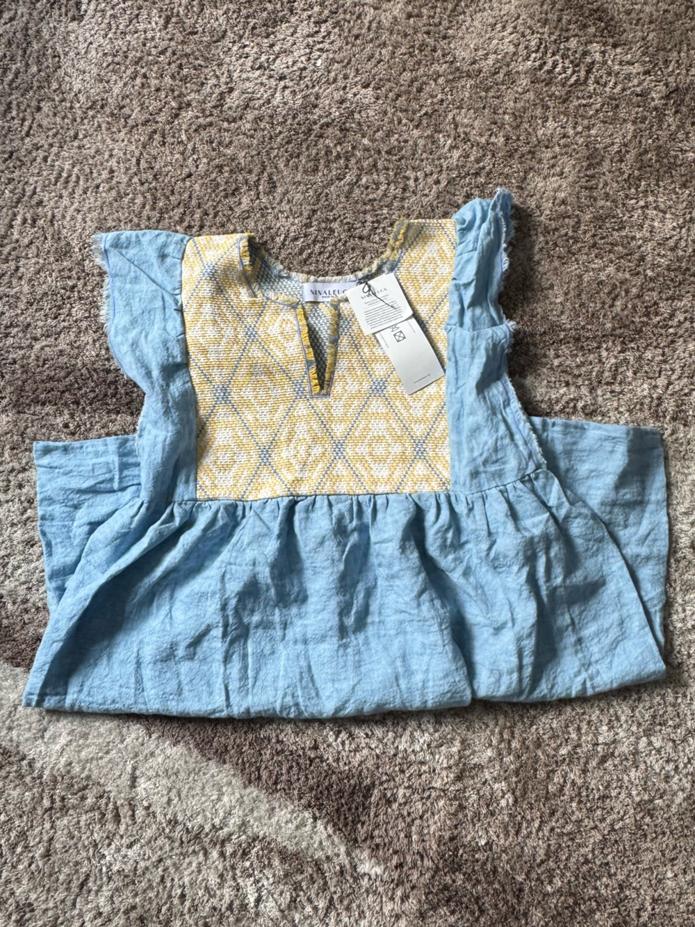 Nina Leuca Blue Short sleeveless dress - Picture 4 of 5